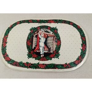 Vintage Farmer's Almanac Christmas Placemats Set of 4 Vinyl Placemats Holy Berry